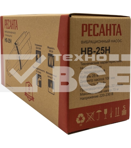Насос вибрационный НВ-25Н Ресанта 77/8/6