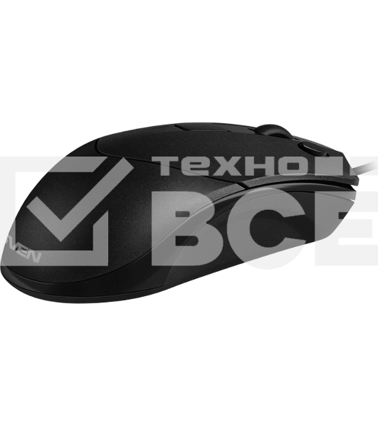 Мышь проводная SVEN RX-100 черный, 4000 dpi, USB, кнопки - 6