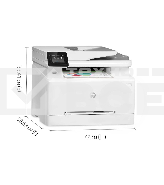 МФУ лазерный HP Color LaserJet Pro M282nw (7KW72A), A4, цветной, печ. до 21 стр/мин., скан. до 26 стр/мин. (ч/б) 22 стр/мин. (цвет), 600 x 600 dpi (печать) 1200x1200dpi (скан.), USB, RJ-45, Wi-Fi, Air Print, Mopria