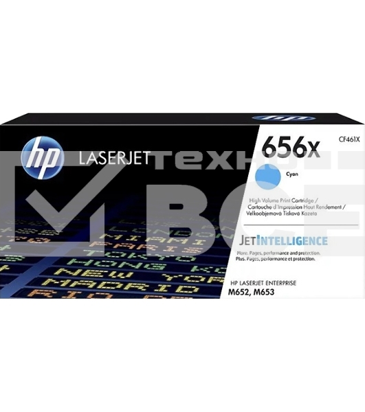 Картридж лазерный HP 656X голубой для HP CLJ M652/M653 (CF461X) 22000 стр