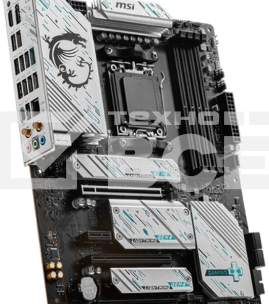 Материнская плата MSI X670E GAMING PLUS, AM5, AMD X670, 4xDDR5, 4xSATA, 4xM.2, 1xPCI-E 5.0 x16, 1xPCI-E 4.0 x4, 1xPCI-E 3.0 x1, 1xHDMI, 1xDP, 1x 2.5Gb LAN, 4xUSB-A 2.0, 4xUSB-A 3.2 Gen 1, 3xUSB-A 3.2 Gen 2, 1xUSB-C 3.2 Gen 2x2, 3x3.5 мм, 7.1, ATX