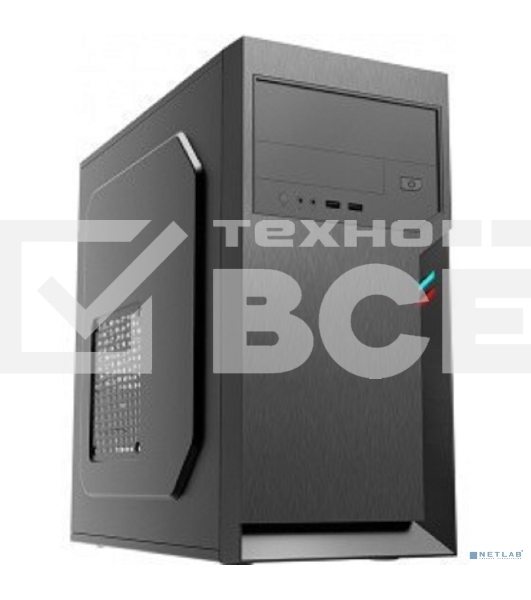 Компьютерный корпус Foxline FL-702, mATX, 1x5.25EXT, 1x3.5EXT, 2x3.5INT, 2xUSB3.0, HDA, w/o FAN, w/450W ATX PSU, w/1.2m EU pwr cord