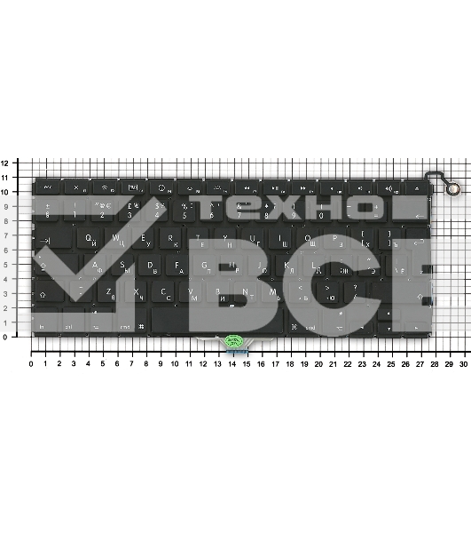 Клавиатура для ноутбука MacBook Air A1304 A1237 13.3 черная большой ENTER