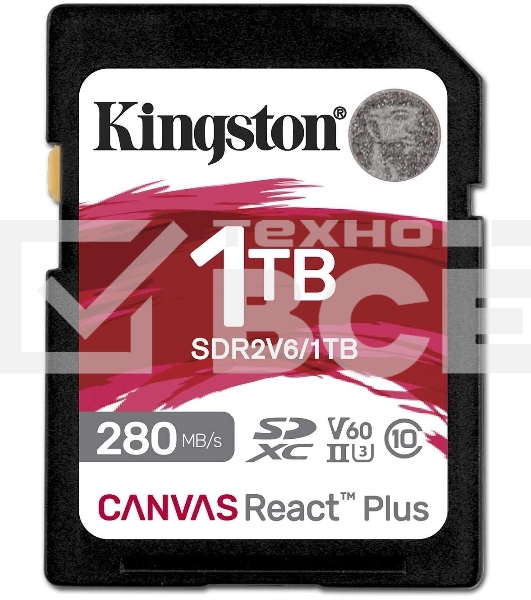 Флеш карта SDXC Kingston SDR2V6/1TB Canvas React Plus w/o adapter 1TB