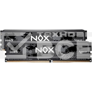 Оперативная память Apacer Nox, DDR5, 32GB (2x 16GB), 6400MHz, CL40, DIMM, с радиатором, черный