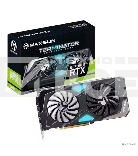 Видеокарта Maxsun RTX3060 Terminator 12GB S1 GDDR6 192-bit DPx3 HDMI 5FAN RTL