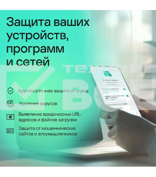 Программное Обеспечение Kaspersky Standard. 1-Device 1 year Base Card (KL1041ROAFS)