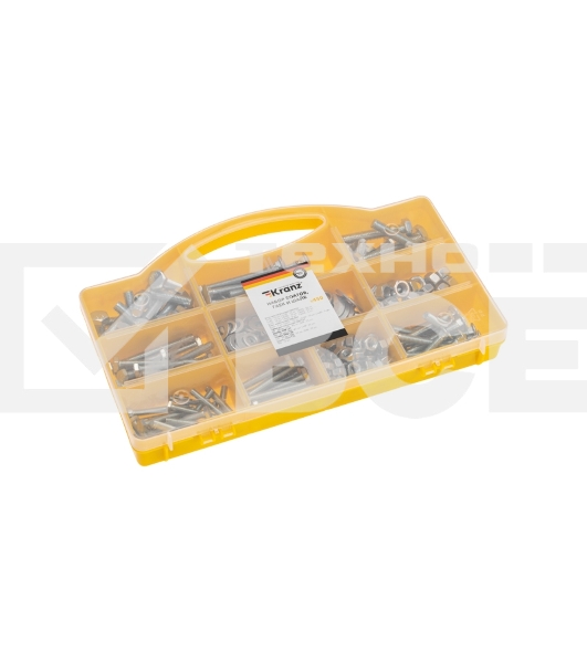 Набор болтов, гаек и шайб (450 шт/уп) Kranz