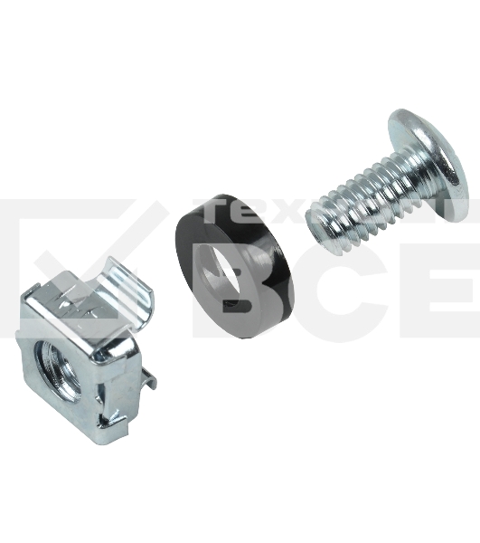 Набор ITK закладных винтов-шайб-гаек под крестовую отвертку (M6x12мм)