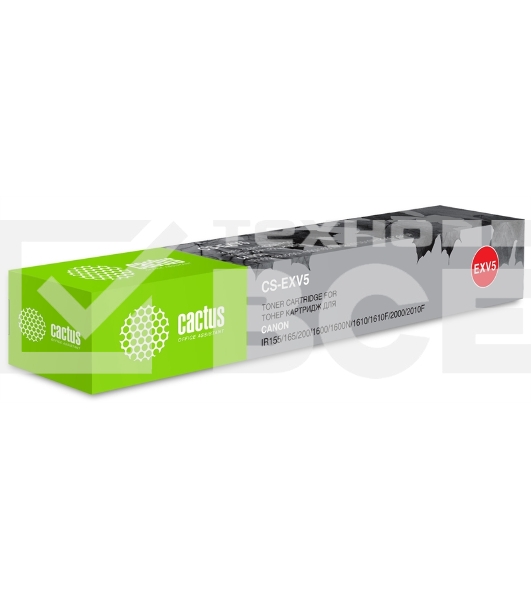 Картридж лазерный Cactus CS-EXV5 черный (7850 стр.) для Canon IR 1600/1605/1610/1630/1670/2000/2010