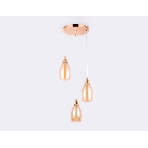 Светильник Ambrella light TR3549/3 GD/TI золото/янтарь E14 max 40W 370*130*1000, фото 1