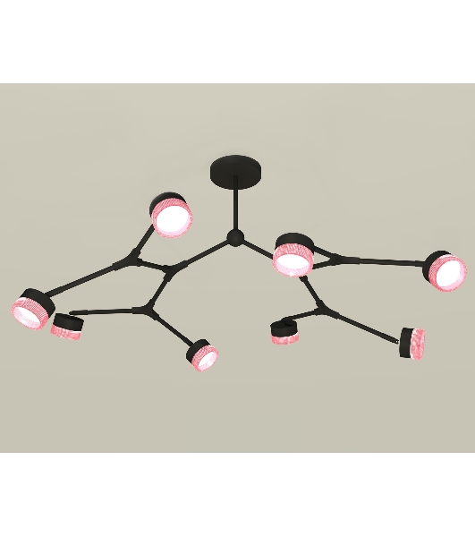 Светильник Ambrella light XB9060200/8 SBK/PI черный песок/розовый GX53 (C9060, N8486)