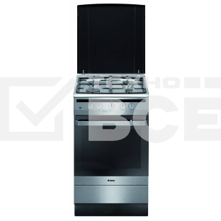 Плита газовая Hansa FCGX62020 серебристый, конфорок 4 шт, духовка 56 л, 60 см x 85 см x 60 см