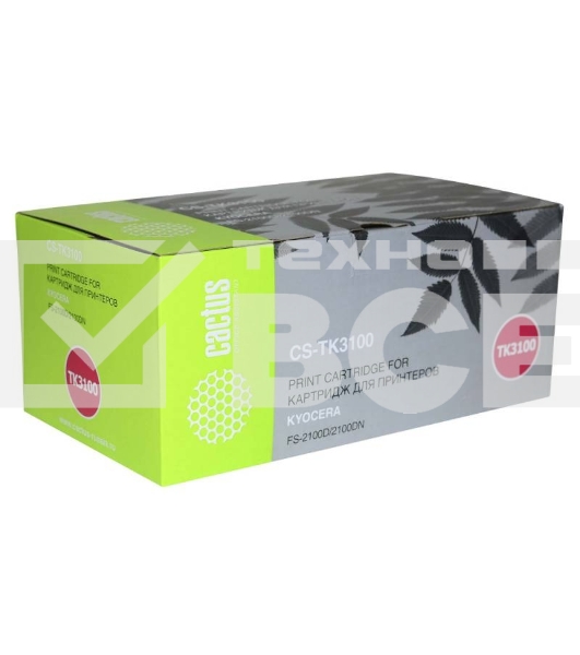 Картридж лазерный Cactus CS-TK3100 черный (12500 стр.) для Kyocera Ecosys FS-2100D/2100DN