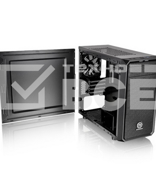 Корпус Thermaltake  Versa H15 черный без БП mATX 4x120mm 1xUSB2.0 1xUSB3.0 audio bott PSU