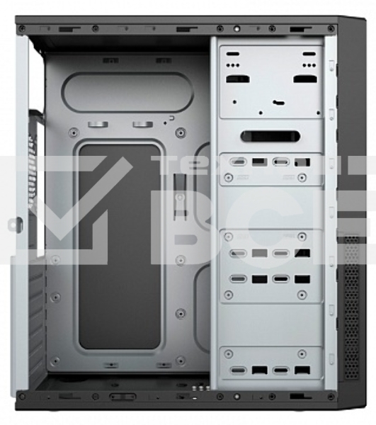 Компьютерный корпус MidiTower Powerman DA812BK Black PM-500ATX-F 2*USB 2.0+2*USB 3.0 Audio ATX