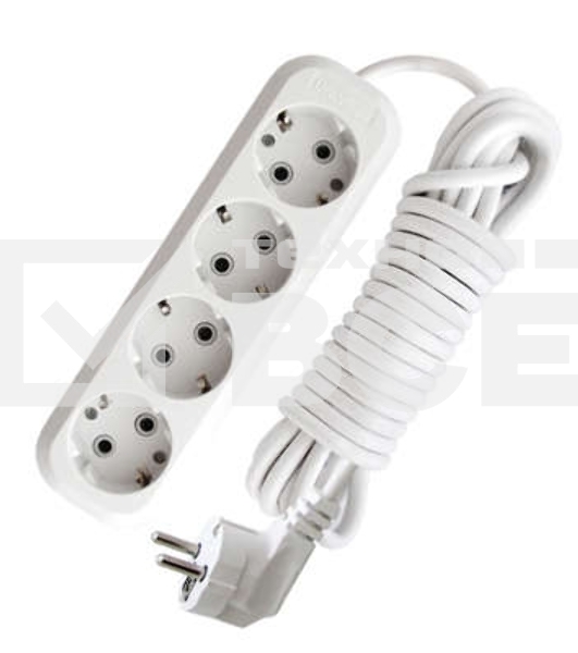 Удлинитель 4х3м с заземл. 16А IP20 Е-304 АБС-пл. ПВС 3х1 UNIVersal 9631981