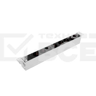 Блок розеток Rem-32 с инд., 8 Schuko, 32A, алюм., 19