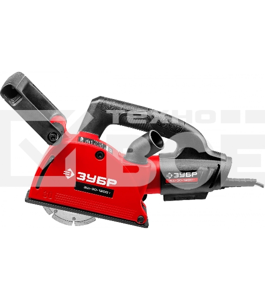 Штроборез ЗУБР ЗШ-30-1200 Тглубина паза 30 мм, 125 мм, пылезащита, подключение пылесоса,1200 Вт