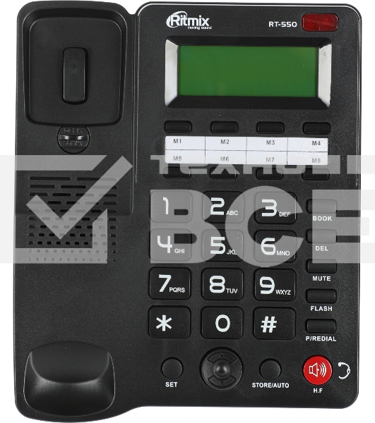 Телефон проводной Ritmix RT-550 черный