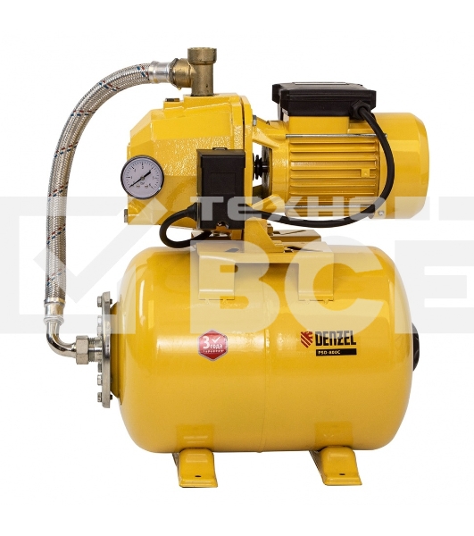 Насосная станция Denzel PSD800C эжекторная 800Вт 2400л/ч ресивер 24л всасывание 20м