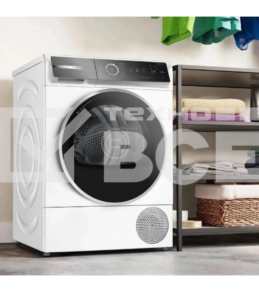 Сушильная машина Bosch Serie 8 WQB245B0ME белый, с английской панелью