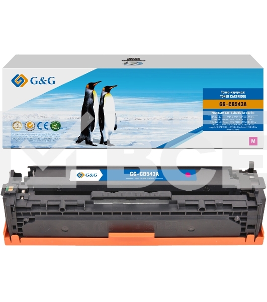 Картридж G&G, аналог HP CB543A/125A/Canon 716 красный 1.4k с чипом