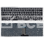 Клавиатура для ноутбука Lenovo IdeaPad U510 Z710 черная с серебристой рамкой, фото2
