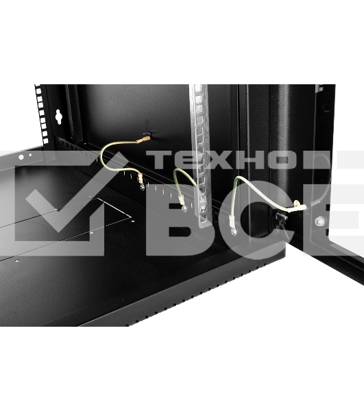 Шкаф ЦМО телекоммуникационный настенный сварной 12U (600  350) съёмные стенки, дверь стекло, чёрный