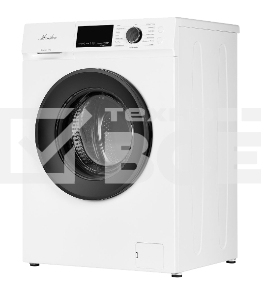 Стиральная машина MONSHER MWM 500 Blanc, отдельностоящая, фронтальная, 16 программ, загрузка 9 кг, 1200 об/мин, сенсорное/механическое управление, инверторный двигатель, отложенный старт, блокировка от детей, энергоэффективность А+++, цвет белый