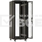 Шкаф серверный Hyperline (TTBR-3761-DD-RAL9004) напольный 37U 600x1000мм пер.дв.перфор.2ств. задн.дв.перфор.2-хст. направл.под закл.гайки 1000кг черный 910мм 1833мм IP20 сталь, фото3
