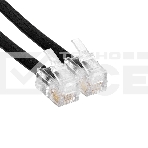 Патч-корд телефонный ExeGate TC4P4C-2M (шнур для телефонной трубки, витой, RJ-10 (4P-4C), 2м, черный), фото6