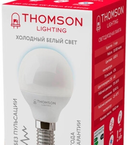 Лампа филам. Thomson Filament TH-B2334 7Вт цок.:E14 свеча 220B св.свеч.бел.хол. Candle (упак.:1шт)