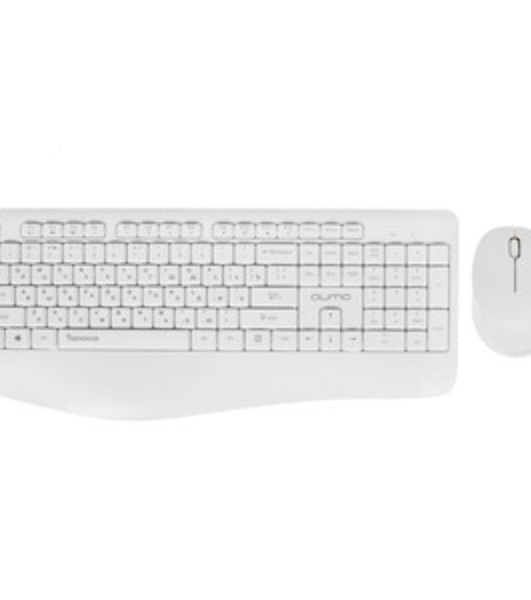 Комплект клавиатура+мышь Qumo Space K57/M75 беспроводной, USB, 1200 DPI, белый