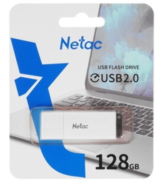 Флешка USB Netac U185 USB 3.0 Flash 128Gb NT03U185N-128G-32WH, LED индикатор NETAC