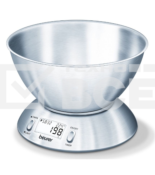 Весы кухонные электронные Beurer KS54 макс.вес:5кг серебристый