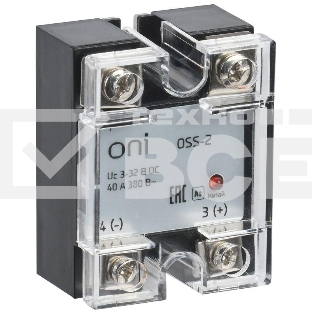 Реле твердотельное OSS-2 25А 380В AC 3-32В DC ONI OSS-2-3-25-B