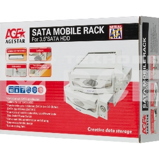 Сменный бокс для HDD AgeStar SR3P-SW-2F SATA пластик черный 3.5