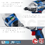 Гайковерт Зубр 20В бесщеточный, 2 АКБ (4А·ч), в кейсе, Профессионал. Gb-250-42, фото12