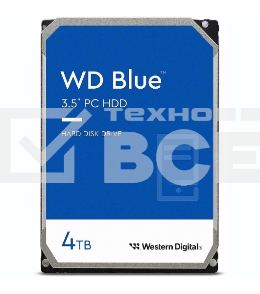 Жесткий диск Western Digital  SATA 4TB 6GB/S 256MB BLUE WD40EZAX