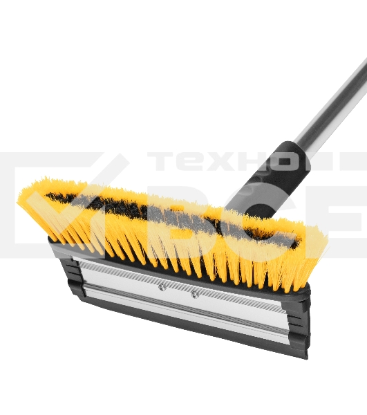 Щетка-сметка для снега со скребком Denzel, телескоп, поворотная голова, водосгон, 900-1200 мм 55308