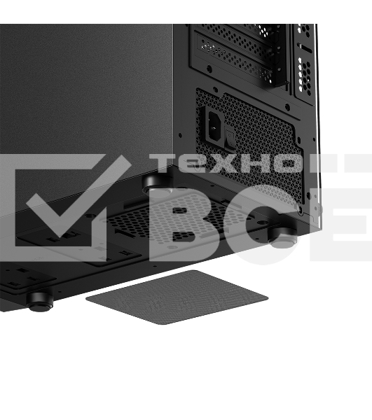 Корпус без блока питания PCCOOLER C3B310 BK, Mesh Mid Tower, Black, TG, 0.4 SPCC, no fans mATX, mITX 160/340/170mm 1x2.5