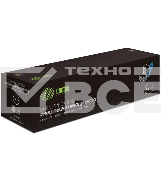 Картридж лазерный Cactus CS-FX10-MPS черный (3000 стр.) для Canon L100/L120/4140/MF4380dn/D420/D480