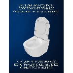 Унитаз подвесной безободковый вихревой Bau Dream Hurricane 49,5x36, быстросъемное тонкое сиденье дюр, фото5