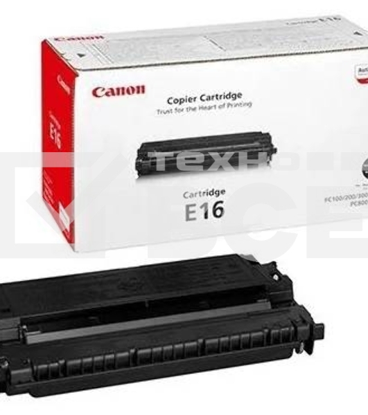 Картридж лазерный Canon Е-16 (1492A003) черный для FC-200/210/220/226/230/310/330/336/530 2000 стр.