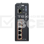 IPOE-E174 индустриальный PoE экстендер IP30 Industrial 1-Port 60W Ultra POE to 4-Port 802.3af/at Gigabit POE Extender (-40 to 75 C), фото2