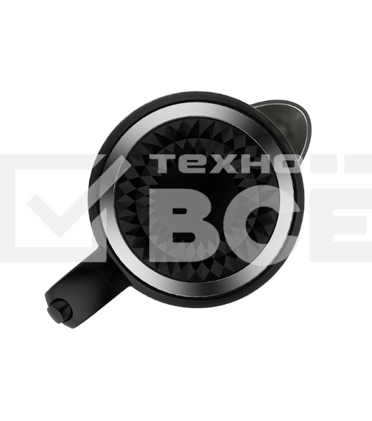 Чайник электрический Centek CT-0020 (Black) металл 1.7л, 2200W, бесшовная колба, двойные стенки