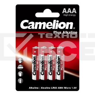 Элемент питания алкалиновый Camelion LR LR03 BL-4 (блист.4шт) 7369 1.5 В