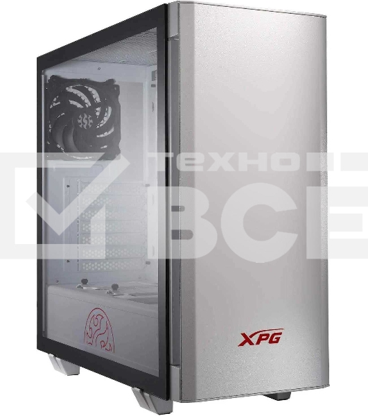 Компьютерный корпус XPG INVADER-WHITECOLOR BOXWORLDWIDE (ATX, подсветка ARGB, 2  вентилятора 120мм, стеклянная боковая панель, ,белый)