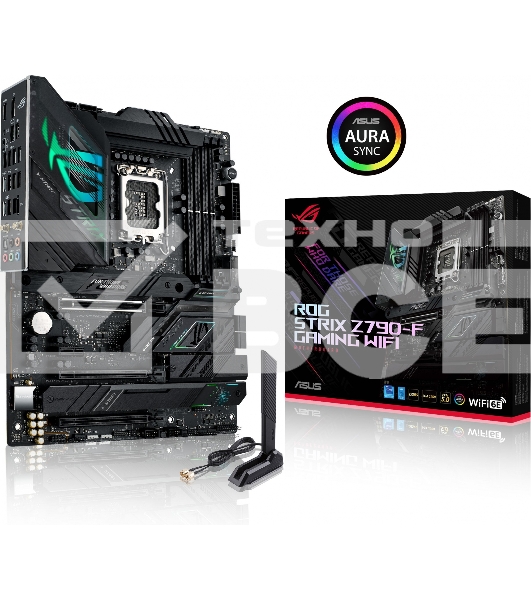 Материнская плата ASUS ROG STRIX Z790-F GAMING WIFI, LGA 1700, Intel Z790, 4xDDR5, 4xSATA, 4xM.2, 1xPCIe 5.0 x16, 2xPCIe 4.0 x4, 1xHDMI, 1xDP, 1x 2.5Gb LAN, 2xUSB-A 3.2 Gen 2, 4xUSB-A 3.2 Gen 1, 4xUSB-A 2.0, 5x3.5 мм, 7.1, Standard-ATX